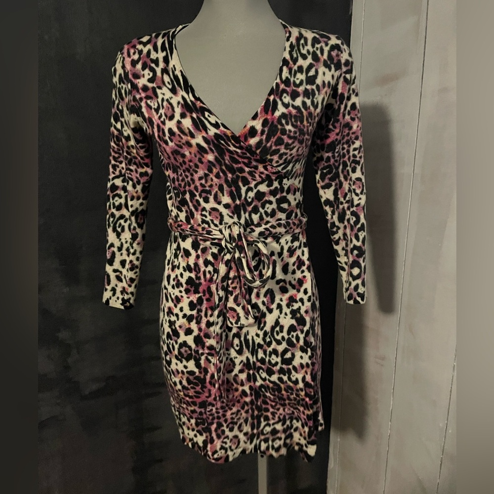 DVF Leopard Print Wrap Dress